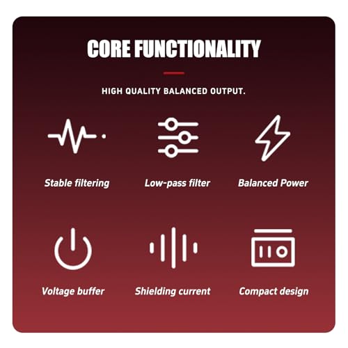 MC new 2 Channel 48V Phantom Power Supply with 3.5mm Audio Cable to Connect Audio Interface for Condenser Microphone Music Recording Equipment (MC2-new red)