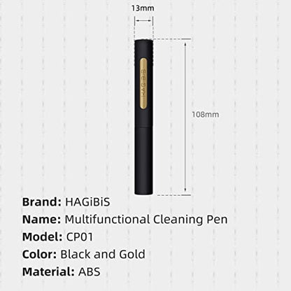 Hagibis Cleaning Pen for Airpods Pro 1 2 Multi-Function Cleaner Kit Soft Brush for Bluetooth Earphones Case Cleaning Tools for Lego Huawei Samsung MI Earbuds (Black) - color: Black