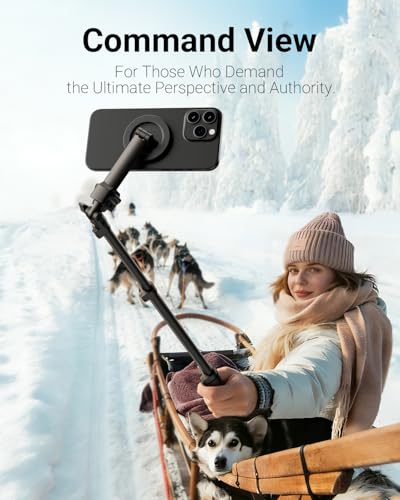 VIMOSE 66" Magnetic Phone Tripod, Tripod for iPhone with Remote & Strong Magnetic Holder for Magsafe, Stable Cell Phone Tripod for Video Recording