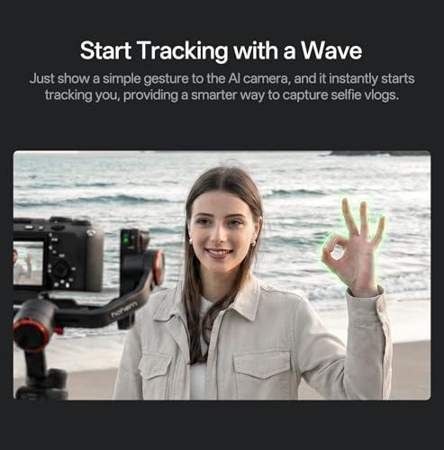 hohem iSteady MT3 Gimbal Stabilizer for Camera, 4 in 1 3-Axis Gimbal for Mirrorless/Compact Camera/Action Camera/Smartphone, OLED Display, Built-in AI Tracker with Fill Light,3.1ib MAX Payload