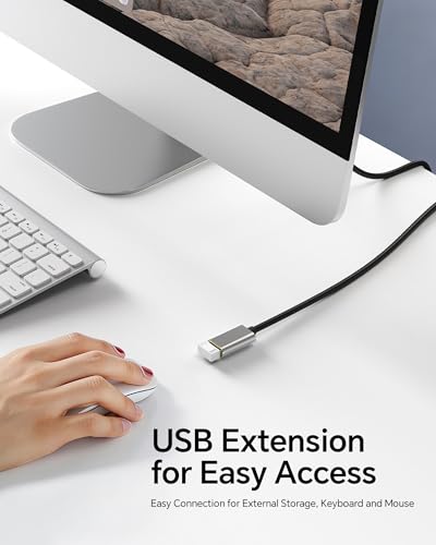 6.6ft USB Extension Cable, USB 3.0 A Male to Female Extender Cable, 5Gbps High-Speed Data Transfer, Gold-Plated & Anti-Interference Compatible with Keyboard/Mouse/Printer/VR/Webcam/Hard Drive - size: 6.6ft