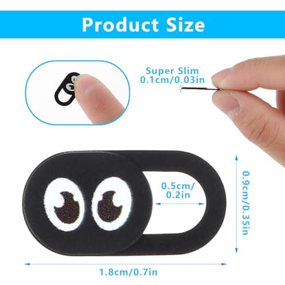 Amabro 8PCS Webcam Cover Slide, Thin Phone Camera Cover Laptop Computer Camera Cover Slide Blocker Slider Lens Cover Protector Protect Privacy Security Fits Desktop PC Tablet Pad(Eye) - color: Eye