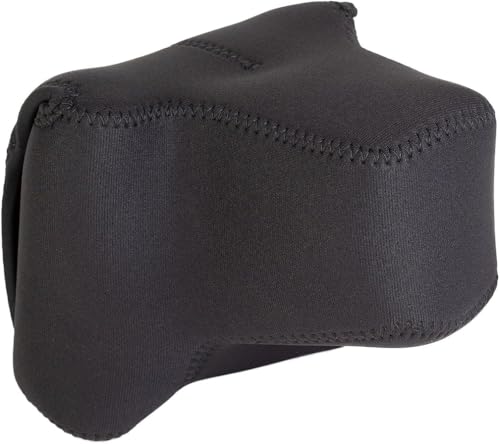 OP/TECH USA Soft Pouch – Compact digital camera case, lightweight accessories pouch, sleek neoprene sleeve for DSLR, perfect for backpacks & travel – durable protection in style D-PRO | Black - color: Black, style: D-pro