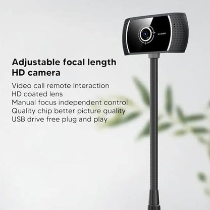Streaming Webcam with Noise Canceling Microphone 30FPS 720P Lens for Remote Work Online Teaching Autofocus Streaming Webcam