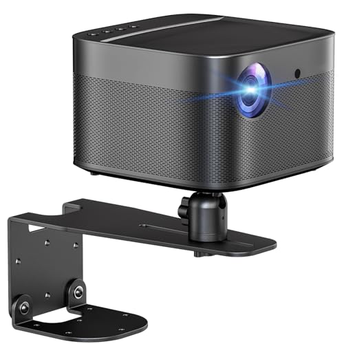 PUTORSEN Projector Wall Mount - Projector Wall & Ceiling Mount with 1/4” Screw, 22 lbs Wall & 13.2 lbs Ceiling Load Capacity, 360° Rotation & 5 inch Adjustment, for Home Theater/Office/Conference Room