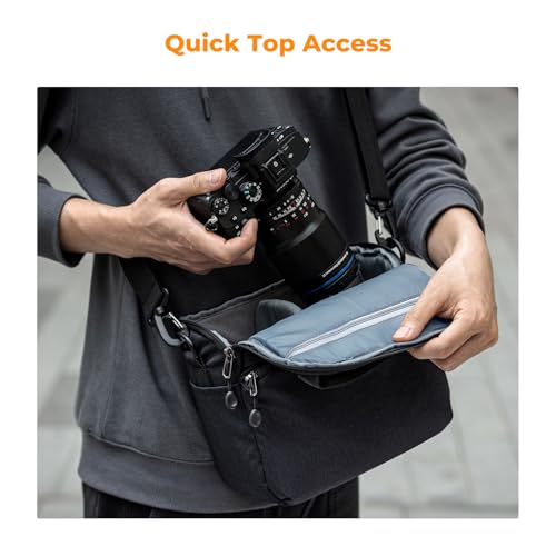 K&F CONCEPT Camera Sling Bag Small Crossbody Camera Case DSLR/SLR/Cute Compact Shoulder Photography Bags for Photographers - color: 04-Deep Blue