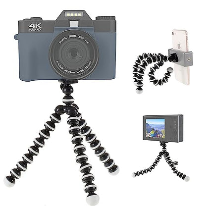 Acuvar 10‘’ Octopus Flexible Tripod Camera with 1/4" Screw, Quick Release Plate for Digital Cameras, SLR, DSLR, Travel Photography, Vlogging, Live Streaming - style: Tripod Only
