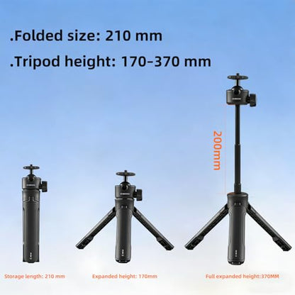 One-Click Mini Desktop Tripod for Camera, Phone & Action Cam, Adjustable Foldable Stand for Streaming, Zoom Meetings, Vlog Recording & Content Creation