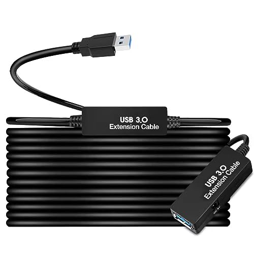 33FT USB 3.0 Active Extension Cable,USB Extension Cord A-Male to A-Female,Compatible with Oculus Quest 3 VR,Headset,Hard Drive,Printer,Webcam,Scanner,PS4 More - size: 33FT
