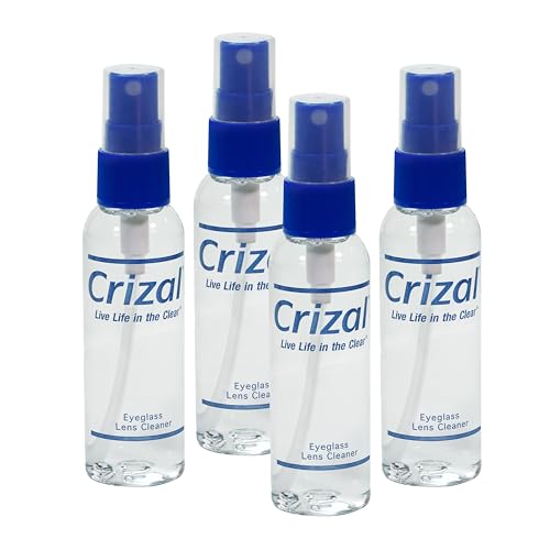 Crizal Eyeglass Lens Cleaning Solution – 4 Pack – Safe for AR-Coated Lenses – Designed & Tested by The AR Coating Experts - color: 2oz Spray / 4 Pack