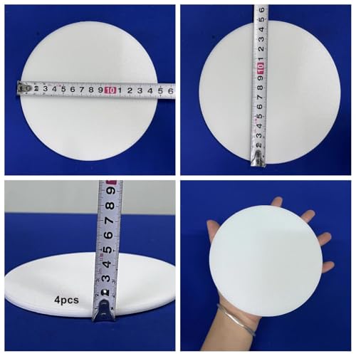 Ceiling Light Diffuser Cover 5.78 Inch Round Frosted White Lampshade Anti Glare Spotlight Downlight Shield Replacement for Chandelier Drum Lamp Pendant Lighting Accessories, 4PCS