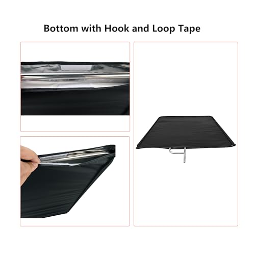 Photography Light Reflector Flag Kit, 30x35inches/75x90cm, 4-in-1 Gold/Silver/Black/White Diffuser and Translucent Diffuser, Foldable Stainless Steel Frame