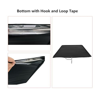 Photography Light Reflector Flag Kit, 30x35inches/75x90cm, 4-in-1 Gold/Silver/Black/White Diffuser and Translucent Diffuser, Foldable Stainless Steel Frame