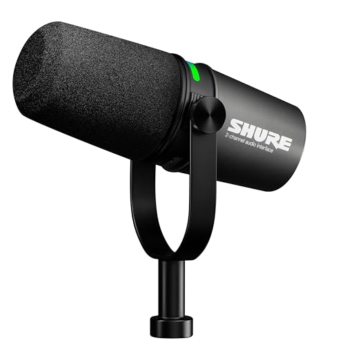 Shure MV7i Smart Microphone – USB-C & XLR Mic for Podcasting, Music & Streaming with Built-in Audio Interface, Auto Level Mode, Advanced DSP, All-Metal Design, Black | USB-C Mic with Built-in Audio Interface, Combo Xlr and ¼ Input, Auto Level Mode, Voice