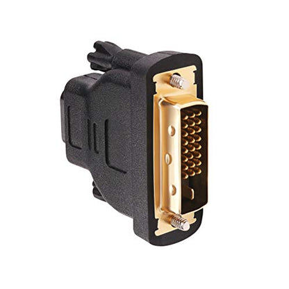 DTECH DVI to HDMI Adapter DVI Male to HDMI Female Bi-Directional DVI-D Port Converter 4K 1080P Gold Plated Connector