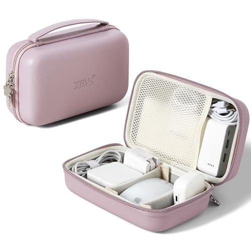 Charger Case for Macbook, Portable Tech Electronic Organizer Bag, Small Travel Storage Pouch for Laptop Accessories, MacBook Power Adapter, Charging Cords, USB Drives, Power Bank (Purple, XL) - color: Purple, size: XL