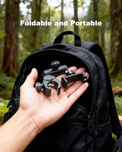 Universal Phone Holder for Gun/Bow [Portable Lightweight] Metal Adjusting Arm Crossbow Gun Scope Phone Mount Clamp for iPhone 17 Pro Max 16 15 14 Plus Android Smartphone, Hunting Phone Mount