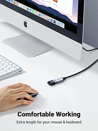 UGREEN 2 Pack USB Extension Cable, (15 FT+ 15 FT) USB Extender Nylon Braided Compatible with Webcam, Camera, Phone, USB hub, Mouse, Keyboard, Printer, Hard Drive, Headset - size: 15 FT
