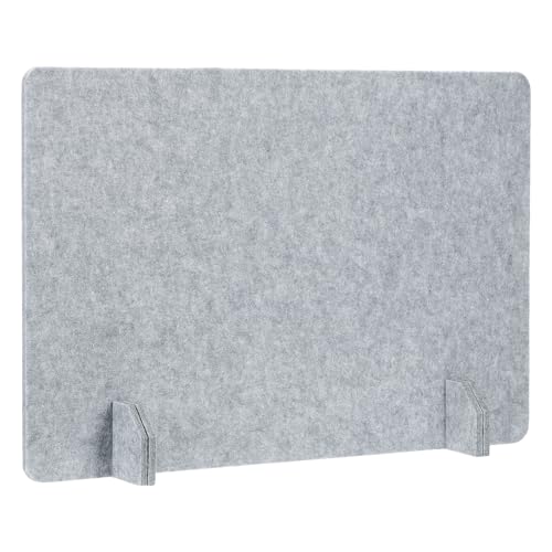 PATIKIL Desk Dividers 24" x 16", 1 Pack Desk Privacy Panel Freestanding Noise Reducing Partition Acoustic Panel with 4Pcs Support Feet for Testing Office Home Library, Cement Gray Style C - color: Cement Gray Style C, size: 24" x 16"