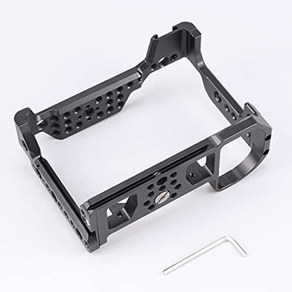 Z5 Z6 Z7 Cage, Hersmay Camera Cage with Top Handle for Nikon Z5/ Z6/ Z7/ Z6II/ Z7II Mirrorless Camera with Cold Shoe,ARRI Handle Locating Holes,Multiple 1/4" 3/8" Screw Holes - size: For Nikon Z5/ Z6/ Z7/ Z6II/ Z7II