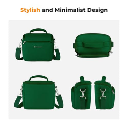 K&F CONCEPT Camera Sling Bag Small Crossbody Camera Case DSLR/SLR/Cute Compact Shoulder Photography Bags for Photographers-Green - color: 07-Green