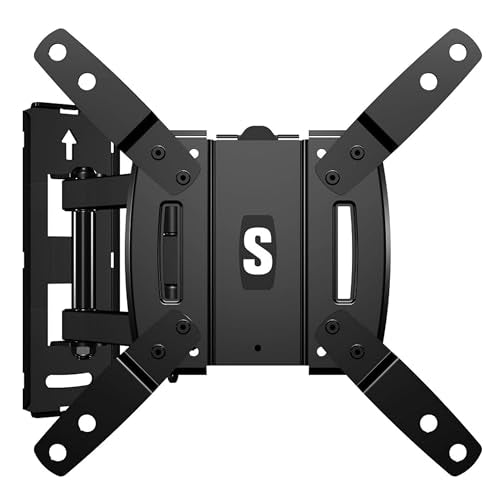 SECURA Small Full Motion TV Wall Mount for 10" to 40" Screens up to 100lbs - Tilt, Swivel Extend - Easy DIY TV Mount w/Included Hardware - QSF210