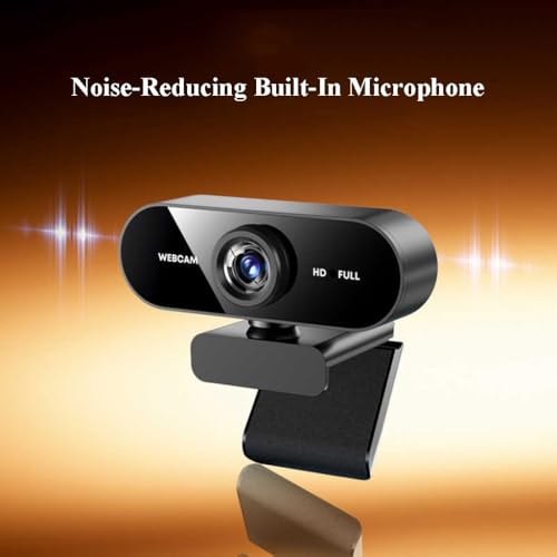 GIZNXBA USB Webcam with Microphone for Streaming Noise Cancellation, Wide-Angle Lens, Plug & Play USB Webcam for Laptop, Desktop, Streaming(1080P) - color: 1080P