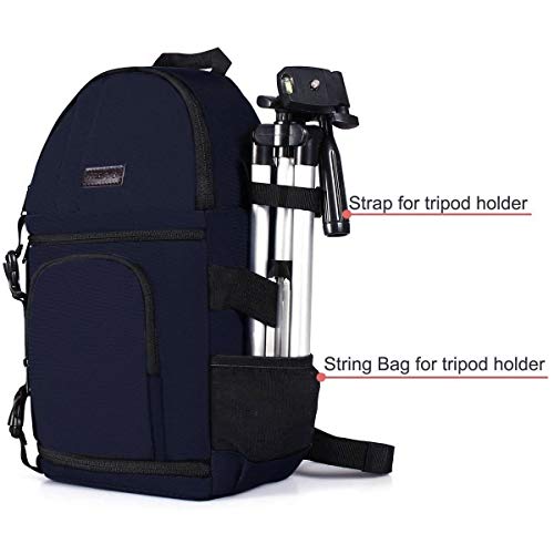 MOSISO Camera Sling Bag, DSLR/SLR/Mirrorless Camera Backpack Case Shockproof Photography Backpack with Tripod Holder & Removable Modular Inserts Compatible with Canon/Nikon/Sony/Fuji, Navy Blue - color: Navy Blue