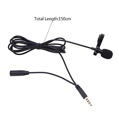 Lavalier Microphones, Wired Clip-on Lapel Headset High Sensitivity Low Noise Clear Voice Wide Dynamic Range Hands Headset Microphone Mic with 3.5mm Jack