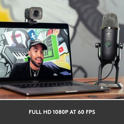 Logitech StreamCam Plus Webcam with Tripod Mount (Graphite)