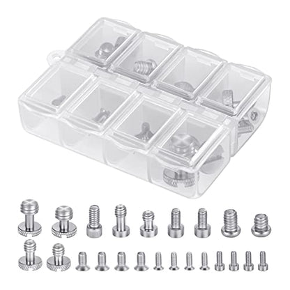 NEEWER 26PCS Camera Screw Set for Photography Equipment, Includes 1/4" 3/8" M2 M2.5 M3 and M4 Screws Compatible with SmallRig NEEWER Camera Cage, Top Handle, Side Handle Grip, Tripod QR Plate, UA002 - style: UA002