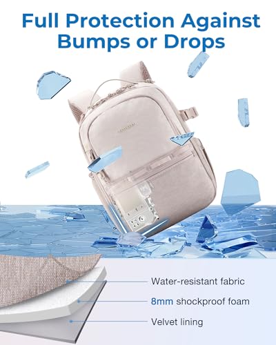 BAGSMART Camera Backpack, DSLR SLR Small Camera Bags for Photographers Compatible for Sony Canon Nikon, Shoulder Strap 2-in-1 Travel Backpack Fits 12.9" iPad, Beige - color: Beige