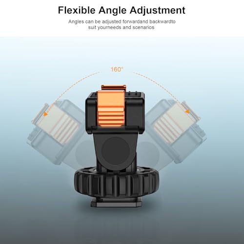 VRIG Quick-Release Mount & Cold Shoe Camera Adapter for Osmo Action 6/ Nano | Two-way Magnetic Attachment Base Compatible with Camera Hot Shoe and 1/4" Thread Tripod Accessories, AC-36