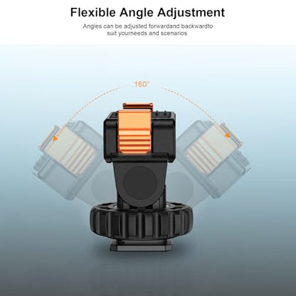 VRIG Quick-Release Mount & Cold Shoe Camera Adapter for Osmo Action 6/ Nano | Two-way Magnetic Attachment Base Compatible with Camera Hot Shoe and 1/4" Thread Tripod Accessories, AC-36