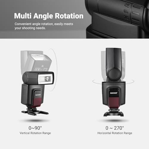 NEEWER TT560 Camera Flash Speedlite Compatible with Canon Sony Nikon Panasonic Fuji DSLR with Universal Single Contact Hot Shoe Mount, Speedlight Compatible with Sony ZV1, NOT for ZV-1F, No TTL