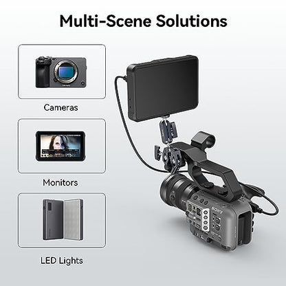 SMALLRIG Crab-Shaped Super Clamp, Camera Mount, 1/4"-20, 3/8"-16 Threaded Holes, 7.7lbs/3.5kg Payload, Compatible with Cameras, Monitors, LED Lights, etc. - size: Small