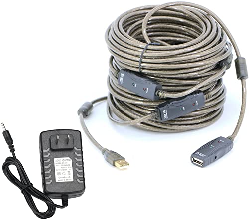 USB 2.0 A Male to A Female Extension Cable High Speed 480 Mbps (100 Feet with Led Light) - size: 100 Feet with Led Light