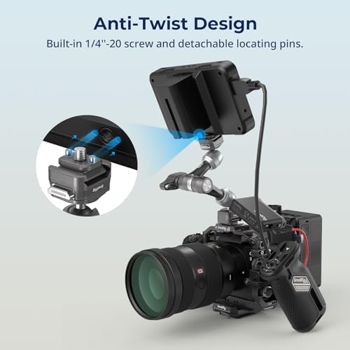 SMALLRIG 7" Rosette Magic Arm, HawkLock H21 Quick Release Structure, w 1/4"-20 Screws and Anti-Twist Pins, for Monitors, Lights, Max Load Cpacity 3.5kg - size: 7" (HawkLock)
