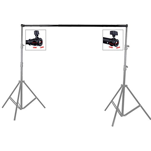 Fotoconic Pro 10 Feet/3M Aluminum Alloy 3 Section Telescopic Background Support Cross Arm Crossbar (Black)