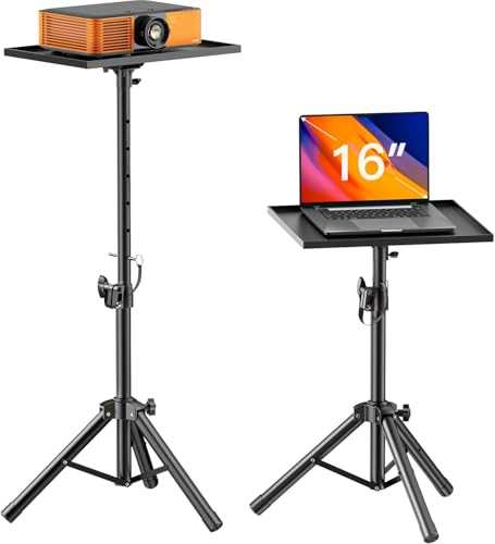 AMADA Projector Stand, Laptop Stand with Adjustable Height 22 to 36 inch, Heavy Duty Projector Mount as DJ Racks, Portable Projector Tripod Stand, Tall Floor Stand for Office, Home, Stage or Studio - size: 22-36 inches