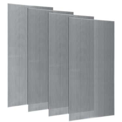 Pushglossy 4 Pack 23.75" X 47.75" X 0.2" Fluorescent Light Covers Classroom Office Diffuser Panels for 2x4ft Drop Ceiling Light Fixture Polycarbonate Replacement Cover for Hospital Home (Clear Black) - color: Clear Black