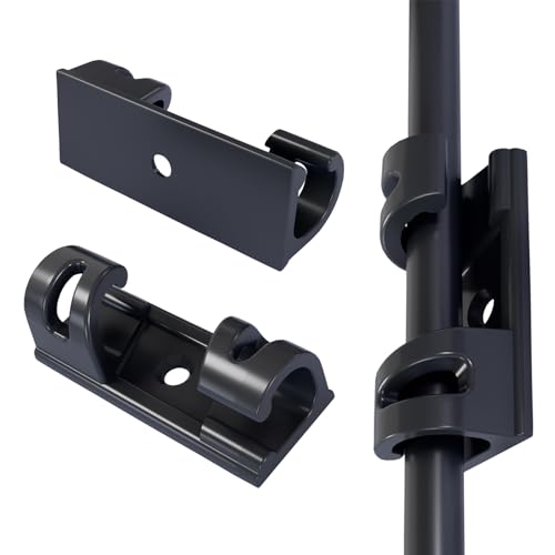 50 Pcs Self Adhesive Cable Clips,Upgraded Cable Management with Screw Hole,Strong Cord Organizer for Under Desk,Car,TV PC,Christmas Light Indoor/Outdoor-Black L - color: black, size: L(Fit 0.24-0.35in)