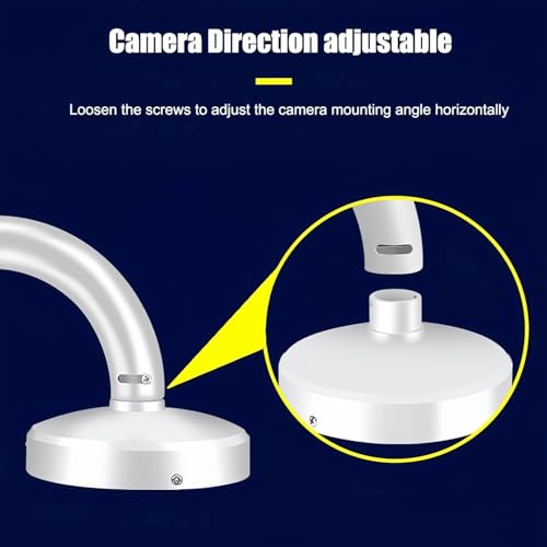 J-Shaped Dome Camera Mount, 11.8"-23.6" Telescopic Adjustable Bracket, Heavy-Duty Aluminum Alloy Wall/Ceiling Mount for Indoor/Outdoor CCTV Security Cameras,Universal Holder Fits Hikvision/Dahua