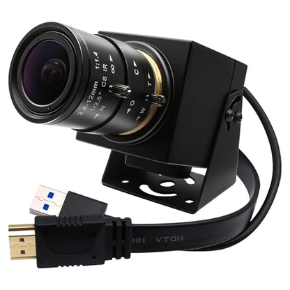 SVPRO 4K 60fps Streaming Camera with 4X Optical Zoom & Manual Focus, HDMI/USB 3.0 Webcam for PC/Mac - Live Broadcast/OBS/Monitoring, 2.8-12mm CS Mount Lens - color: Camera with 2.8-12mm Lens