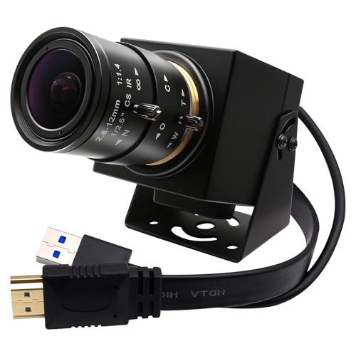 SVPRO 4K 60fps Streaming Camera with 4X Optical Zoom & Manual Focus, HDMI/USB 3.0 Webcam for PC/Mac - Live Broadcast/OBS/Monitoring, 2.8-12mm CS Mount Lens - color: Camera with 2.8-12mm Lens