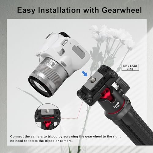 Portable Camera Tripod, Mini Flexible Stand for Phone with Cold Shoe Phone Mount for iPhone iPhone 17 16 15 14 Pro Max XS Max X Canon Nikon Sony DJ Pocket 3 Cameras Gopro Travel