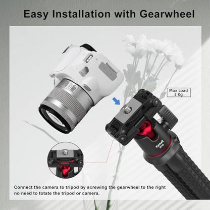 Portable Camera Tripod, Mini Flexible Stand for Phone with Cold Shoe Phone Mount for iPhone iPhone 17 16 15 14 Pro Max XS Max X Canon Nikon Sony DJ Pocket 3 Cameras Gopro Travel