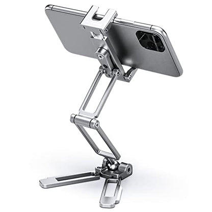LEOFOTO PS-4 Silver Ultra Compact & Lightweight Smartphone Clamp/Holder/Video/Selfie Stand/Easel Arca/RRS Compatible - color: LF-PS-4-Silver