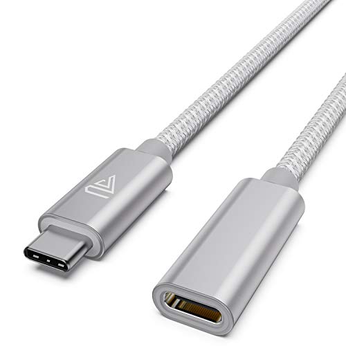 Faracent USB C Extension Cable (10Gbps), USB 3.2 Type C Male to Female Extension Charging Sync for iPhone 17 16 15 Pixel PSVR2 MacBook Air Pro/New iPad Dell XPS Surface Book 6ft Silver - color: Silver, size: 6ft*1