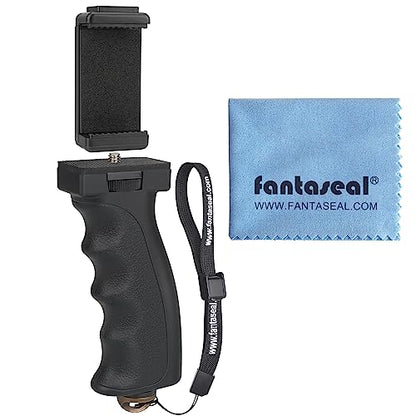 Universal Ergonomic Anti-Fall Mobile Phone Smartphone Handle Stabilizer Mount Rig Portable Selfie Stick Tripod Handheld Vlogging Monopod for 60-85mm Wide iPhone Samsung Android